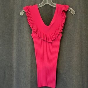 Pink ruffle top